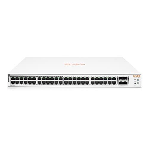 Aruba Instant On 1830 48 Port Gb | 24 Port Class 4 Poe Smart Switch (370W)   48X 1G | 4X Sfp | Us Cord (Jl815A#Aba)