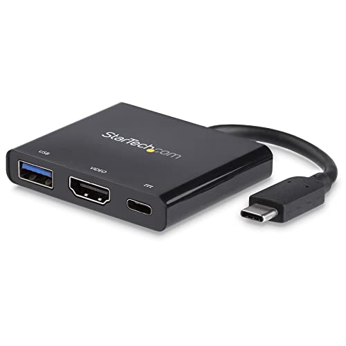 Startech.Com Usb C To Hdmi Adapter   4K 30Hz   Thunderbolt 3 Compatible   With Power Delivery (Usb Pd)   Usb C Adapter Converter