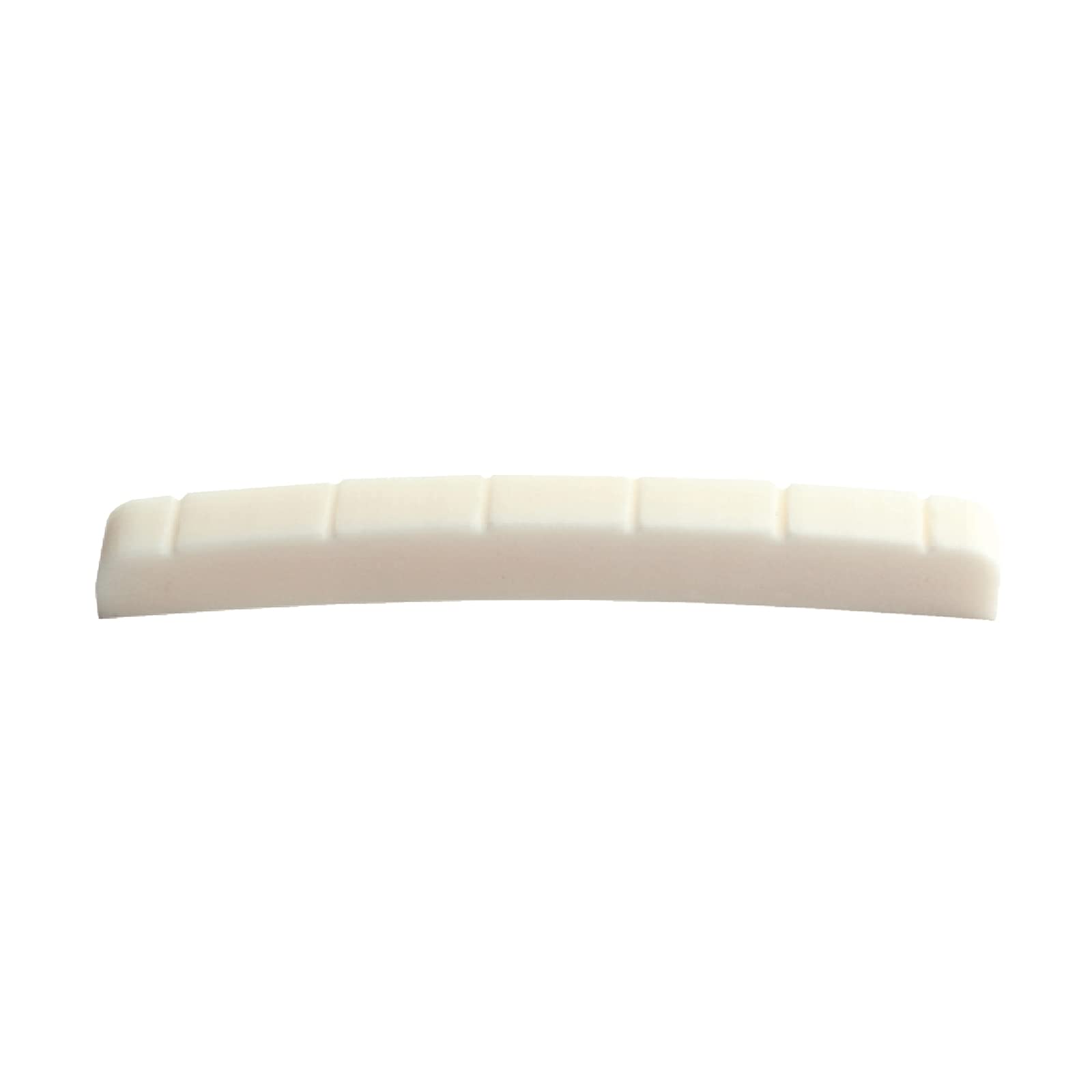 Miwayer 6 String Electric Guitar Bone Nut Curved Bottom Pre Slotted Made Of Real Bone (43 X 3.2 X 5/5.65/4.6Mm 1 Pack)