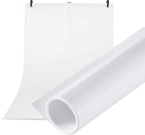 Meking Pvc Backdrop 39X78Inch/100X200Cm Pvc Background Matte White & Black Photography Backgrounds White Vinyl Backdrop For Prod