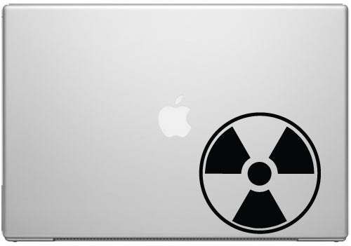 Radioactive Warning Radiation Nuclear Waste Laptop Car Tablet Art   Black Vinyl Decal For 13'' Laptop