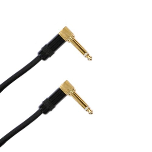 Audio2000'S C27001P2 1 Feet 1/4'' Ts Right Angle To Ts Right Angle Cable (2 Pack)