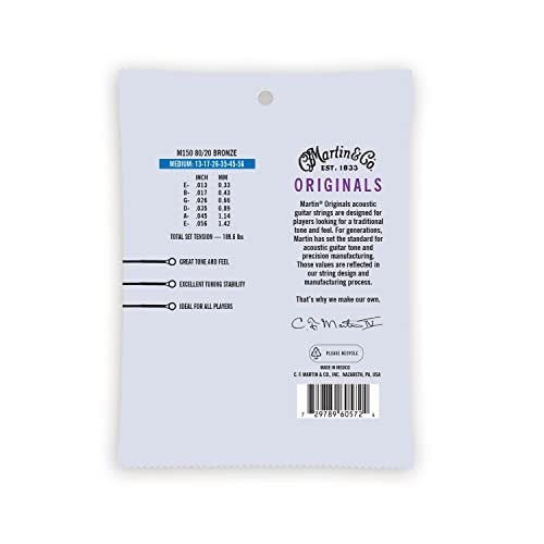 Martin M150 Acoustic Guitar Strings (41Y20M150)