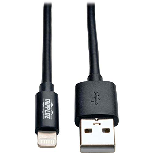 Tripp Lite Apple Mfi Certified 6 Feet 2M Lightning To Usb Cable Sync Charge Iphone/Ipod/Ipad   Black (M100 006 Bk)