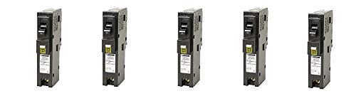 Square D By Schneider Electric Hom120Pcafic Homeline Plug On Neutral 20 Amp Single Pole Cafci Circuit Breaker, (5 (Pack))