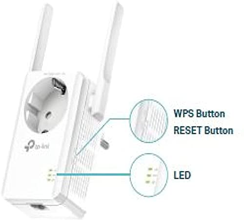 Tp Link Tl Wa860Re Ieee 802.11N 300 Mbps N300 Universal Wi Fi Wall Plug Range Extender With External Antennas And Ac Pas