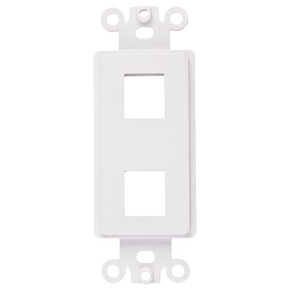 Quickport Decora Keystone Insert, 2 Port, 1 Pack White
