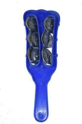 Music Gallery 20 cm With Head Tambourine Musical Instrument (Plastic Blue)