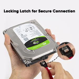 Cablecreation Sata Iii Cable,8 Inch/0.6Ft Sata Iii 6.0 Gbps 7Pin Female To Downward Right Angle + Straight Female Data Cable Wit