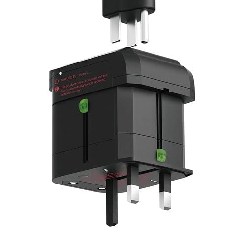 Elago Tripshell Universal Travel Adapter With Dual Usb Charging Ports For Usa Eu Uk Aus Aisa - International All In One Worldwid