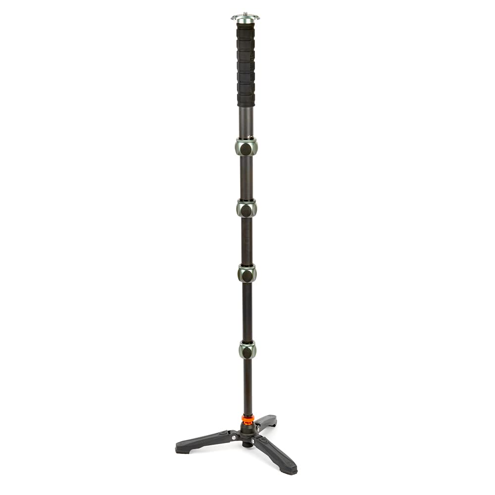 3 Legged Thing Alan 2.0 Kit Carbon Fibre Monopod   Travel Friendly Camera Monopod For Professional Photographers And Videographers (Grey)