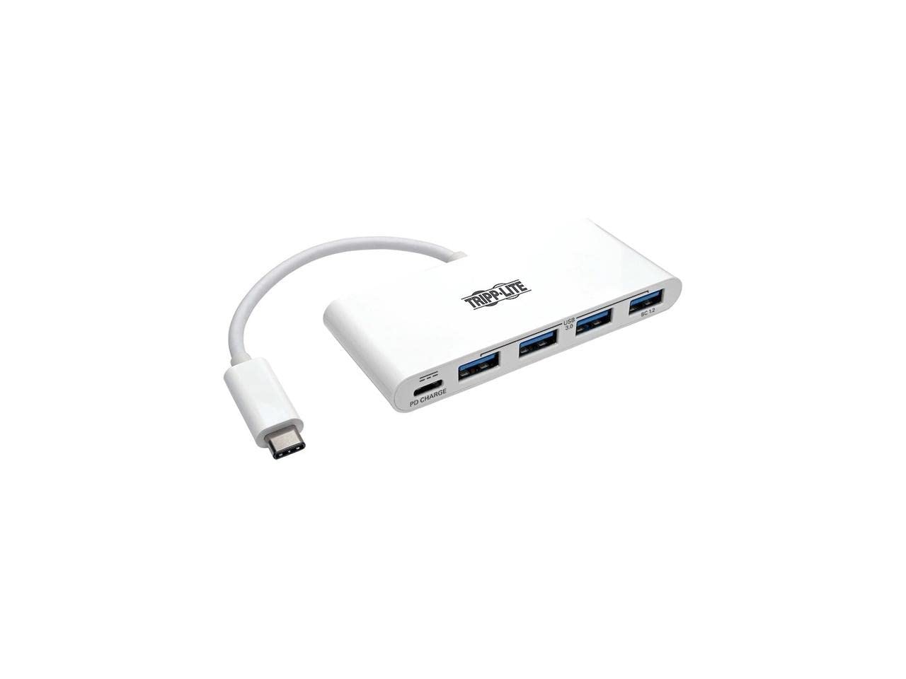 Tripp Lite 4-Port Usb 3.1 Gen 1 Usb-C To Usb-A Portable Hub With X4 Usb-A & Usb-C Charging Port 5 Gbps (U460-004-4A-C)