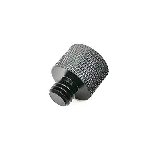Donuts Mic Stand Adapter 38 Female To 58 Male Screw Adapter Knurled Thread Adapter For Microphone Stand Mount Black