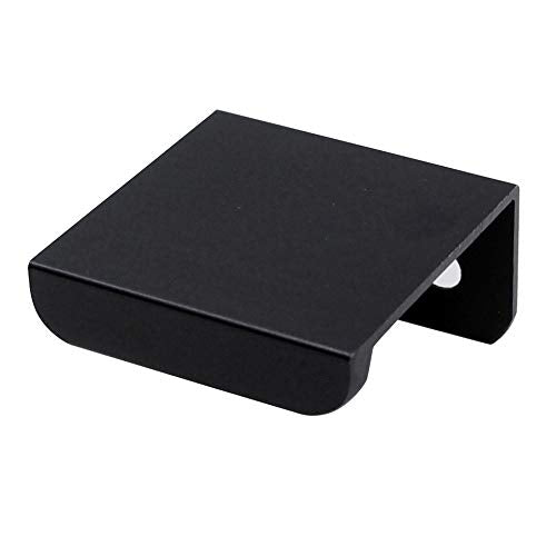 24 Pack Cabinets Drawers Edge Pulls   1 14 Overall Length, Black, Concealed Tab Pulls For Kitchen Garage Cabinet Drawers, Pw5018