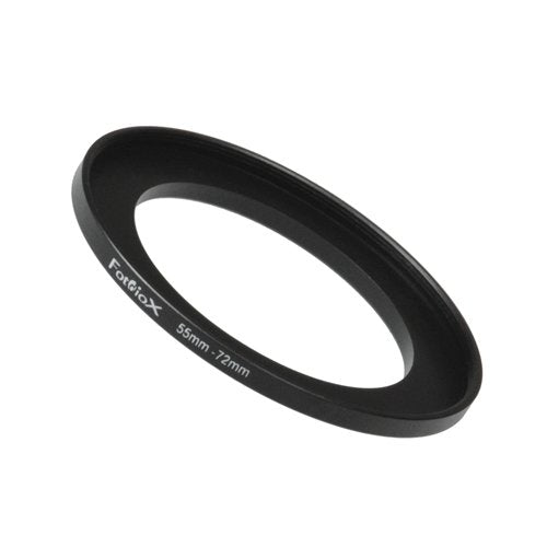 Fotodiox Metal Step Up Ring, Anodized Black Metal 55mm-72mm, 55-72 mm