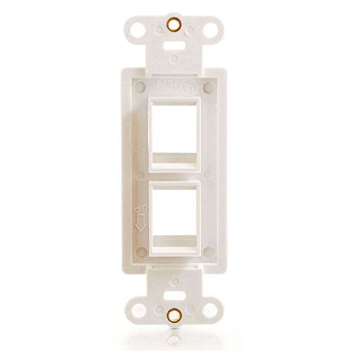 C2G 03721 Two Port Keystone Wall Plate, White
