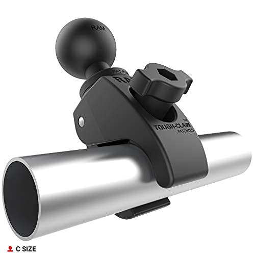 Ram Mounts Rap-404U Tough-Claw Medium Clamp Ball Base With C Size 1.5 Ball For Rails 1 To 1.6