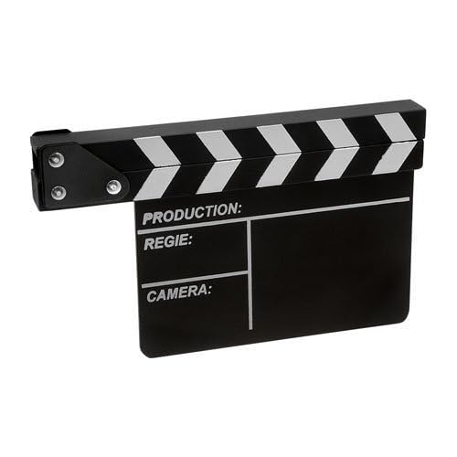 Fotodiox Movie Chalk Clapboard, Film Production Directors Slateboard Clapper, 8X10.5 Wood W/Metal Fittings