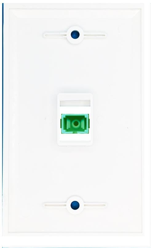 Riteav   1 Port Fiber Sc Apc Simplex Wall Plate   Bracket Included