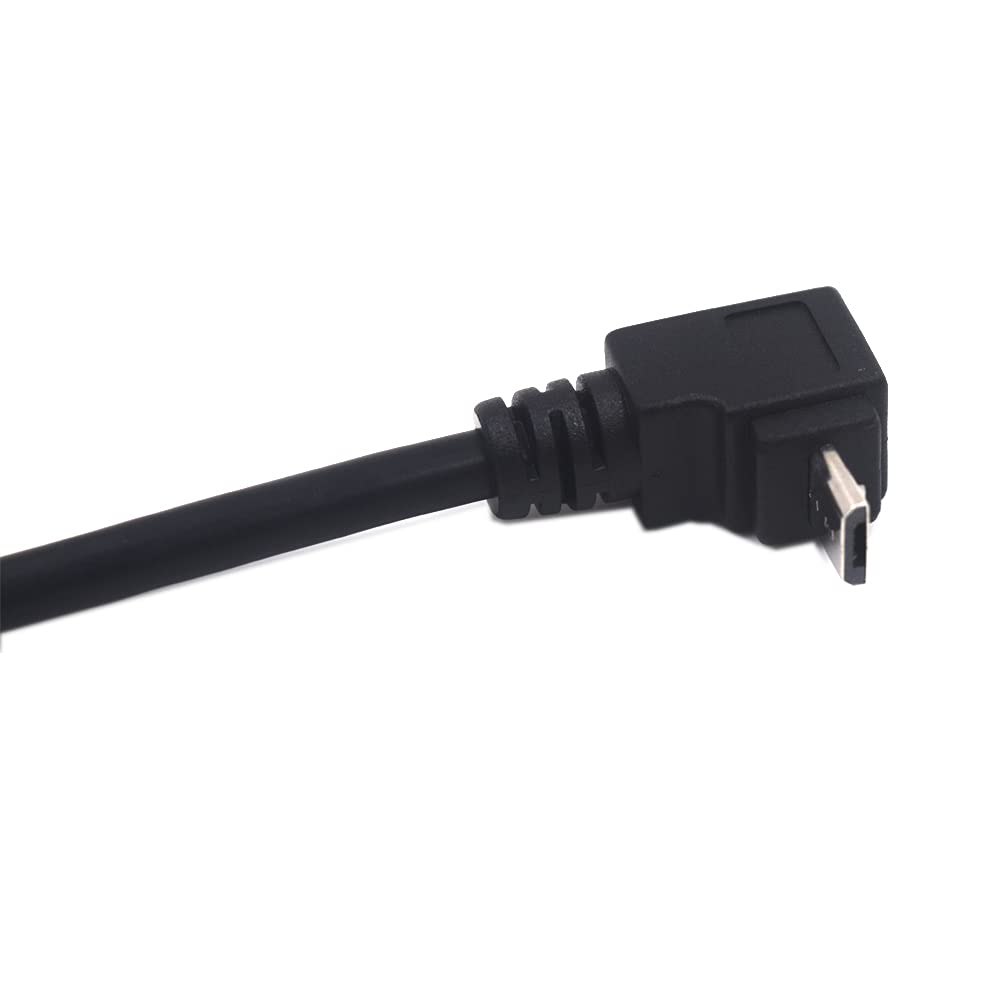 Kework 0.3M Micro Usb Extension Cable, 90 Downward Angle Male To Female Screw Mount Extender