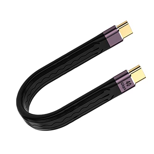 Apexsun Short Usb C Cable,Usb C To C 0.4 Ft Flexible Cable Support Thunderbolt 4/3,Usb4, Pd 100W Quick Charge,8K Video,40Gbps Da