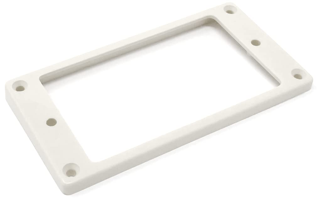 Vintage Forge White Flat Bottom Humbucker Pickup Mounting Ring Slanted (5Mm 7Mm) Compatible With Epiphone Guitars Hr120F Wht