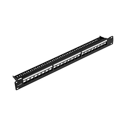 Navepoint 24 Port Modular Patch Panel,1U, Black
