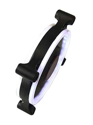 Apevia 12L Cwh 120Mm Silent Dual Rings White Led Fan With 32 X Leds & 8 X Anti Vibration Rubber Pads