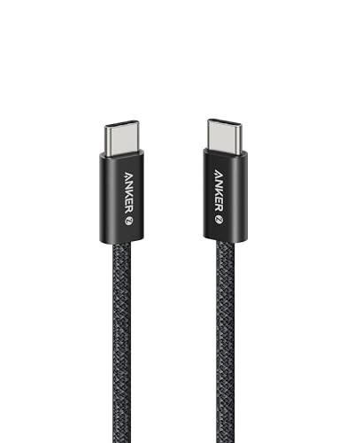 Anker Zolo Usb C To Usb C Cable, Braided And DirtFree Type C Fast Charging Cable, Slim Connector, For Iphone 16 Series, Macbook