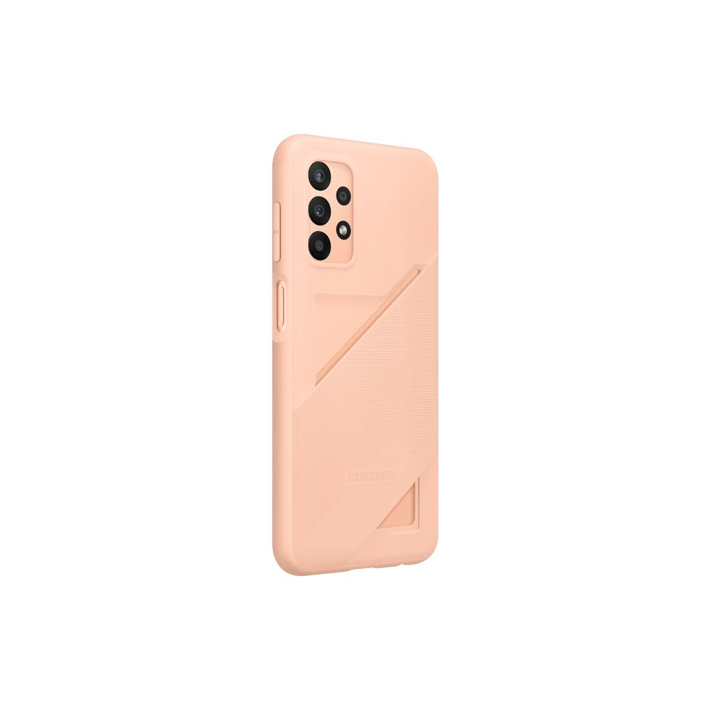 Samsung Card Slot Cover Case With Card Pocket For Galaxy A23 5G, Peach