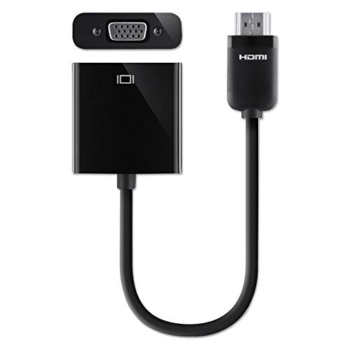 Belkin Hdmi To Vga + 3.5Mm Audio Adapter M/F 1080P 5 Ft. Black Blkf2Cd058