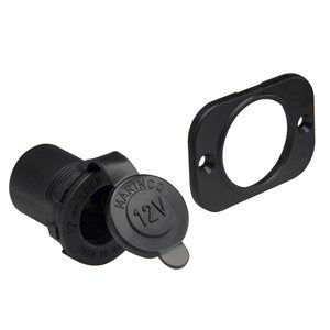 Marinco 12V Receptacle Blk Plas Tic
