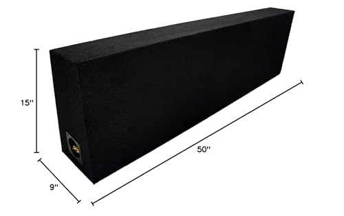 American Sound Connection Dual 12'' Subwoofer Regular Standard Cab Truck Sub Box Enclosure 5/8'' Mdf   Black