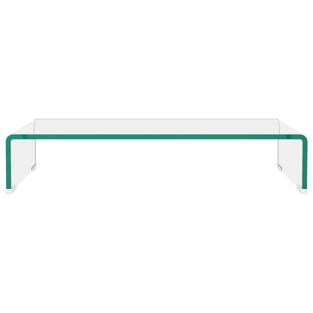 Vidaxl Tv Stand / Monitor Riser Glass Clear 23.6''X9.8''X4.3''