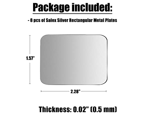 Metal Plates For Magnetic Car Mount, Wall, Phone Holder. Replacement Set Of 8 Large Silver Iron Discs Without Holes For Magnets.