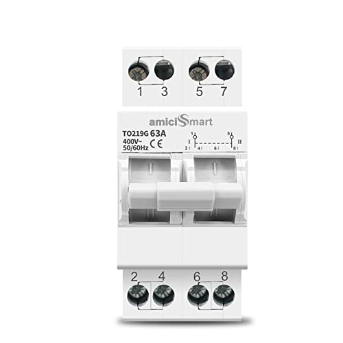 Amicismart Dual Power Manual Control Transfer Switch, 63A (Single Phase)