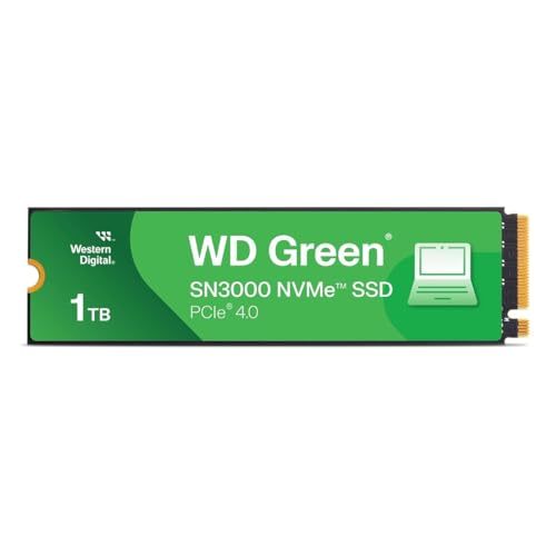 Wd Green Sn3000 Wds100T4G0E Nvme Ssd  1Tb Gen4 Pcie, M.2 2280, Up To 5,000 Mb/S
