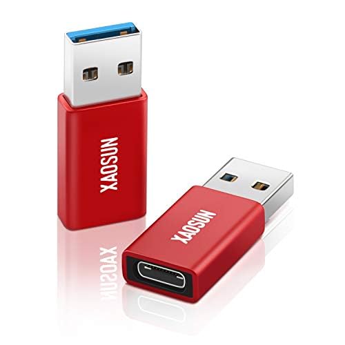 [10Gbps] Usb C Female To Usb Male Adapter (2 Pack), 3.1 Usb A To Usb C Adapter, Xaosun One Sided Superspeed Data Sync & 100W Fas