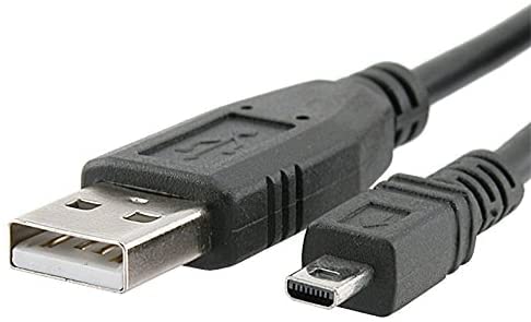 Black USB 2.0 A to 8 Pin Mini B Cable w/ Ferrite   1.5M / 59 Inches for Nikon CoolPix P90