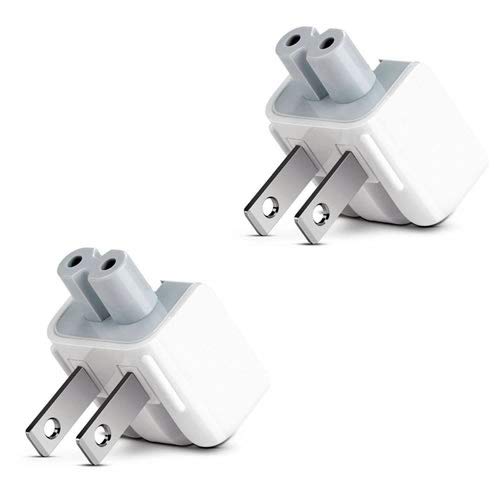 Beyee Ac Power Adapter Wall Folding Plug Duck Head,Us Standard Plug Duck Head Compatible With Mabook Pro Air/Maci Book/Phone/Pod Ac Power Adapter (2  Pack)