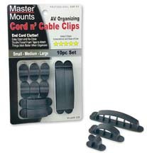 Master Mounts 108 Cord N Cable Clips For Av Cord Management  Tames The Wild Cords Behind Your Tv And Electronics, Set Includes