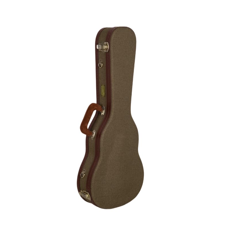 Crossrock Master Series Baritone Ukulele Case For 30 & 31 | Olive Green Eco Tweed Fabric, Re-Engineered Shell, Backpack Stra