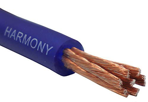 Harmony Audio Ha Pw4Blu 30 4 Gauge 4Ga Car Stereo Matte Blue Power Cable Amp Wire   30 Ft