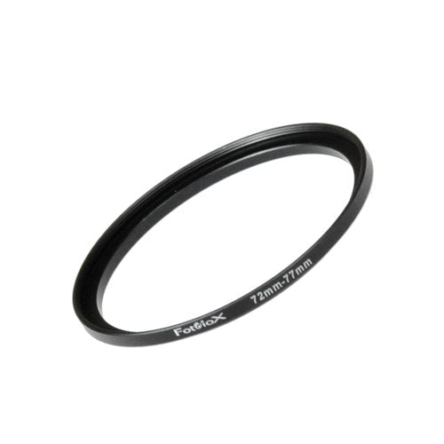 Fotodiox Metal Step Up Ring, Anodized Black Metal 72mm-77mm, 72-77 mm