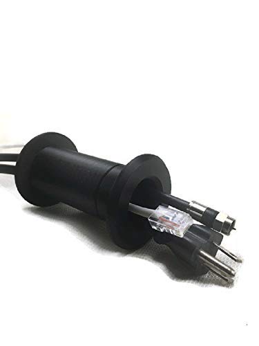 Wall Eye Cable Pass Through Wall Port 3 5/8''   5 1/4'' Wall Thickness (Black)