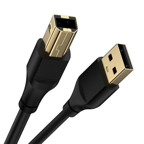 Rts High Speed Usb 2.0 (1.5 Meter) Printer Cable Usb Scanner Cable A Male To B Male Compatible With Printers, Scanner For Canon,