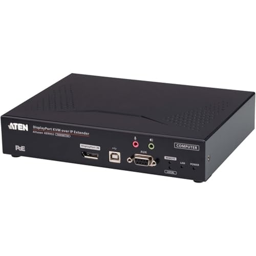 4K Displayport Single View Kvm Over Ip Transmitter W/Audio/Serial/Sfp Fiber/Poe