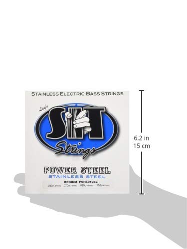 Sit Strings Psr50105L Stainless Steel Bass Guitar Strings, 4 String Medium