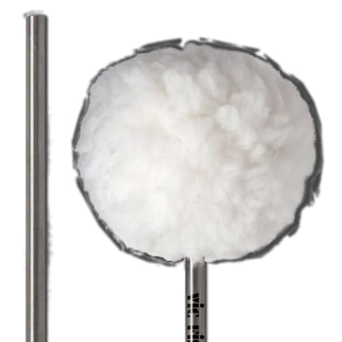 Vic Firth Vickick Bass Drum Beater-- Medium Felt Core Covered With Fleece, Oval Head