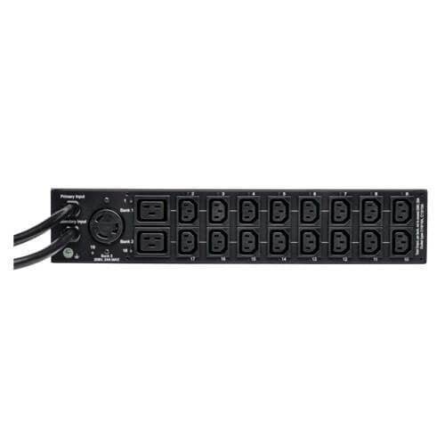 Tripp Lite 5.76Kw Single Phase Ats/Switched Pdu, Lx Platform Interface, 208/240V (16 C13, 2 C19 & 1 L6 30R) 2 L6 30P Inputs, 2U